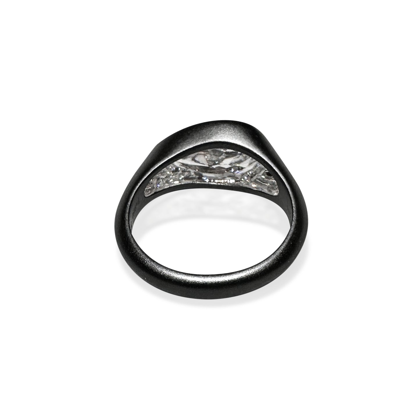 Quiet PLatinum Ring with pear-shaped diamond