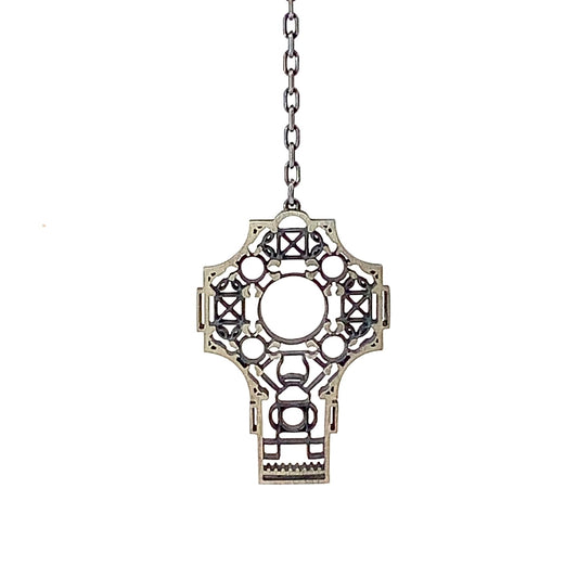 Greek cross silver pendant
