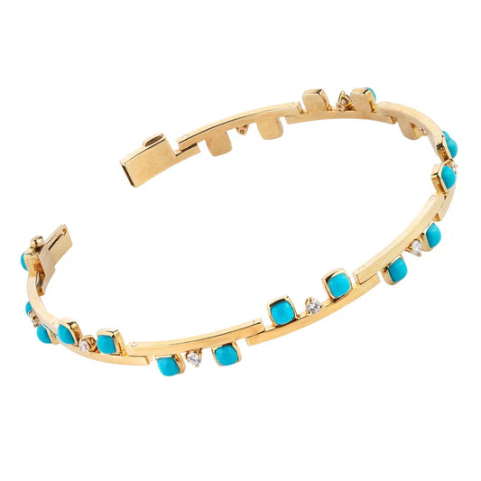 Turquoise  Silk bracelet