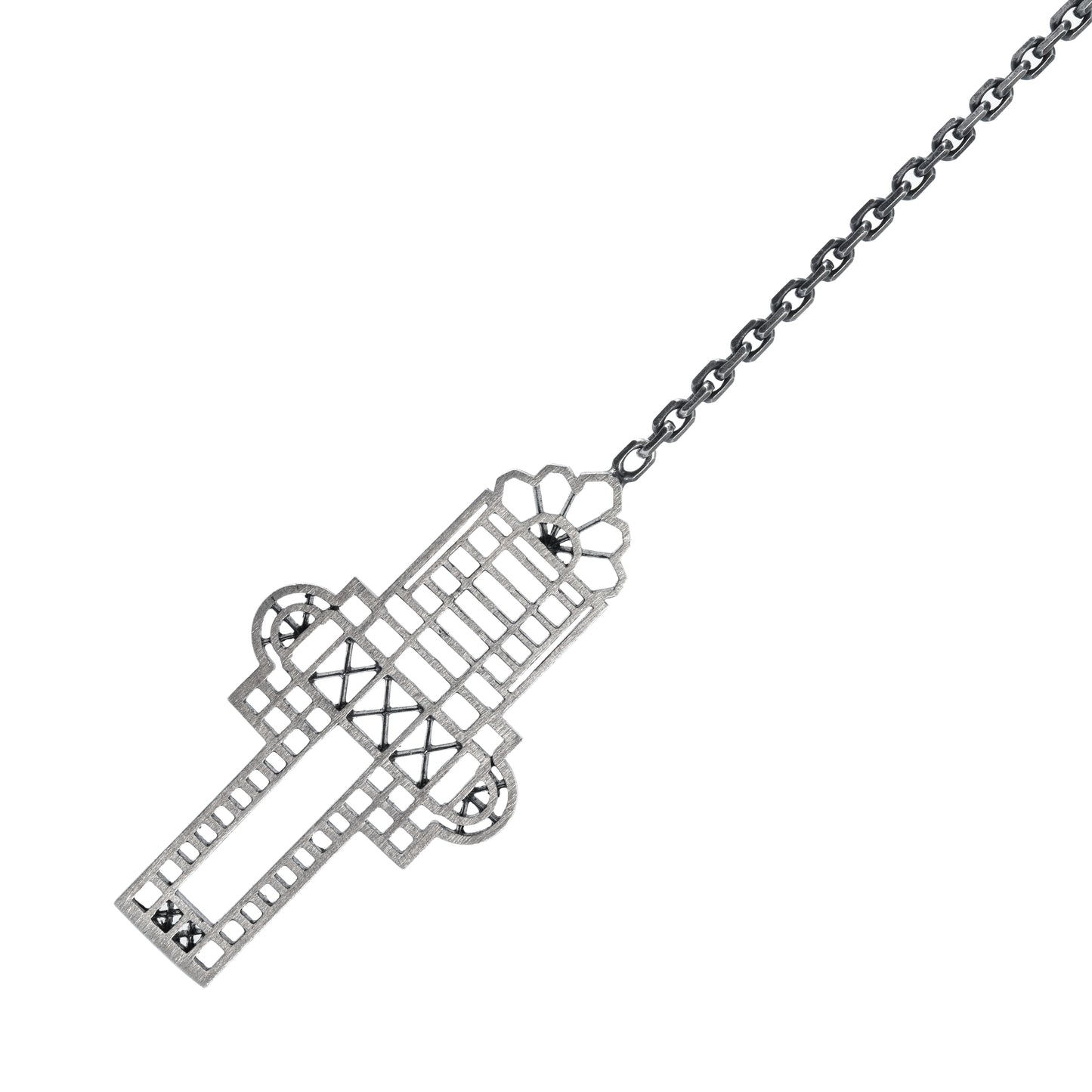 Notre Dame Cathedral silver pendant