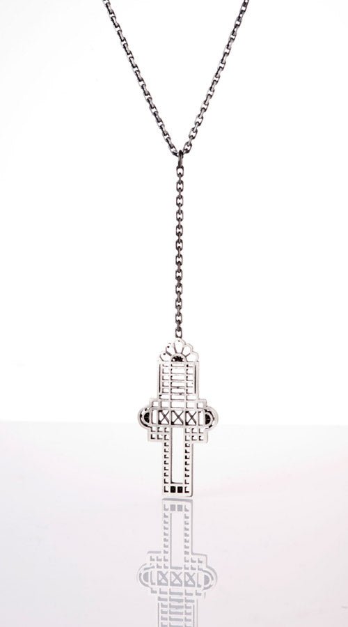 Notre Dame Cathedral silver pendant